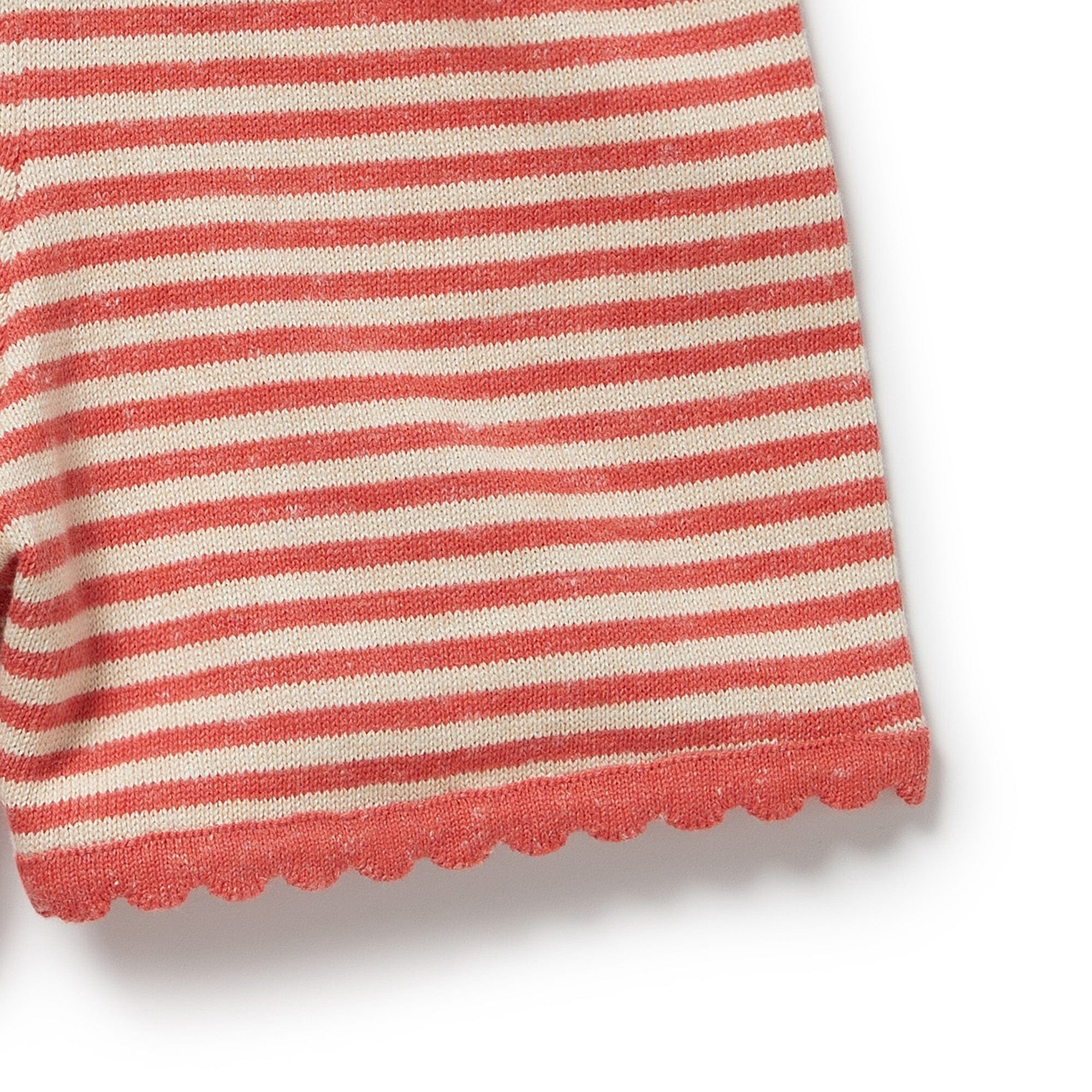 Wilson & Frenchy - Organic Knitted Stripe Playsuit - Strawberry Swirl Girls Wilson & Frenchy