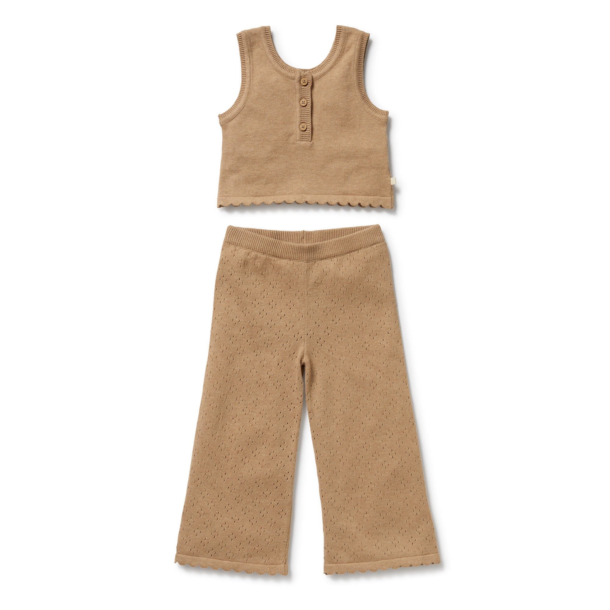 Wilson & Frenchy - Organic Knitted Set - Oat Girls Wilson & Frenchy