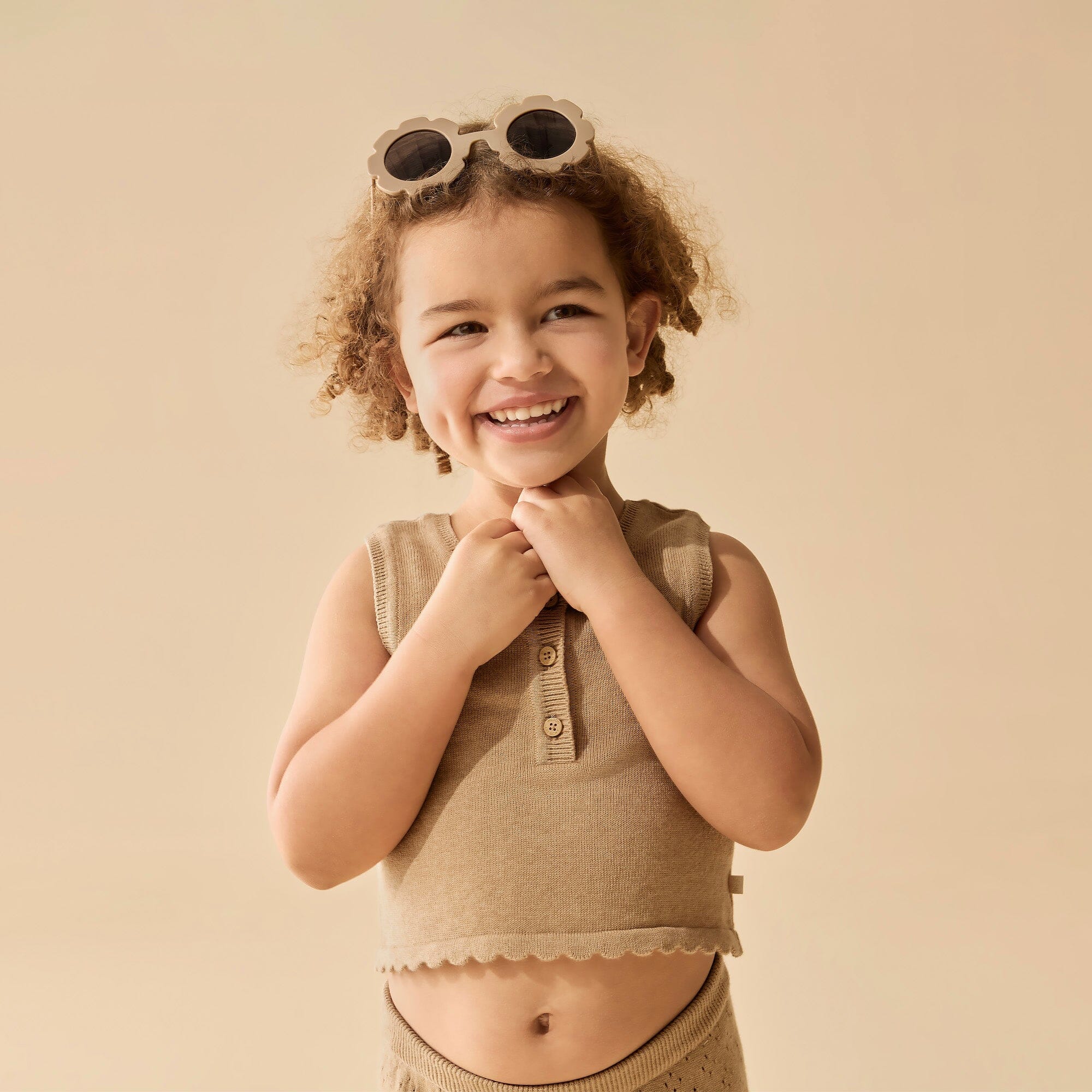 Wilson & Frenchy - Organic Knitted Set - Oat Girls Wilson & Frenchy
