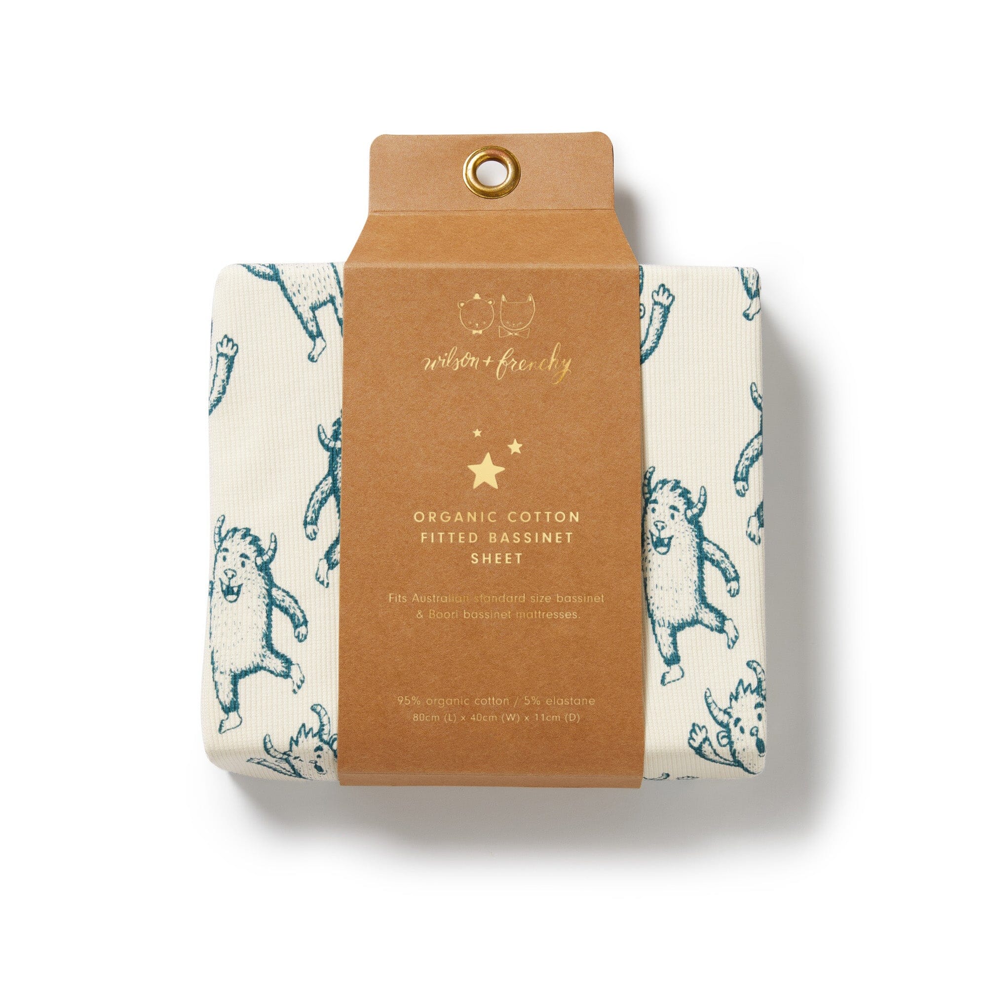 Wilson & Frenchy - Organic Bassinet Sheet - Yeti Baby Wilson & Frenchy