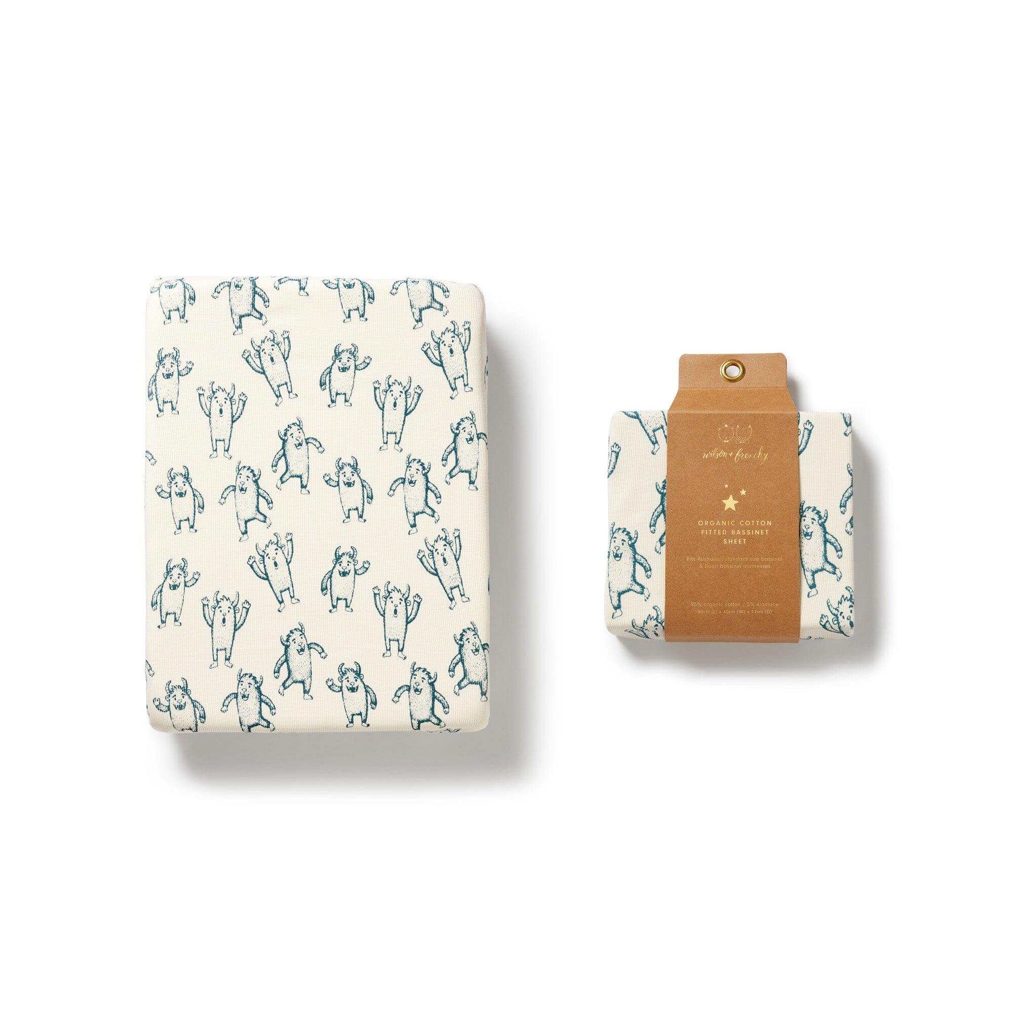 Wilson & Frenchy - Organic Bassinet Sheet - Yeti Baby Wilson & Frenchy