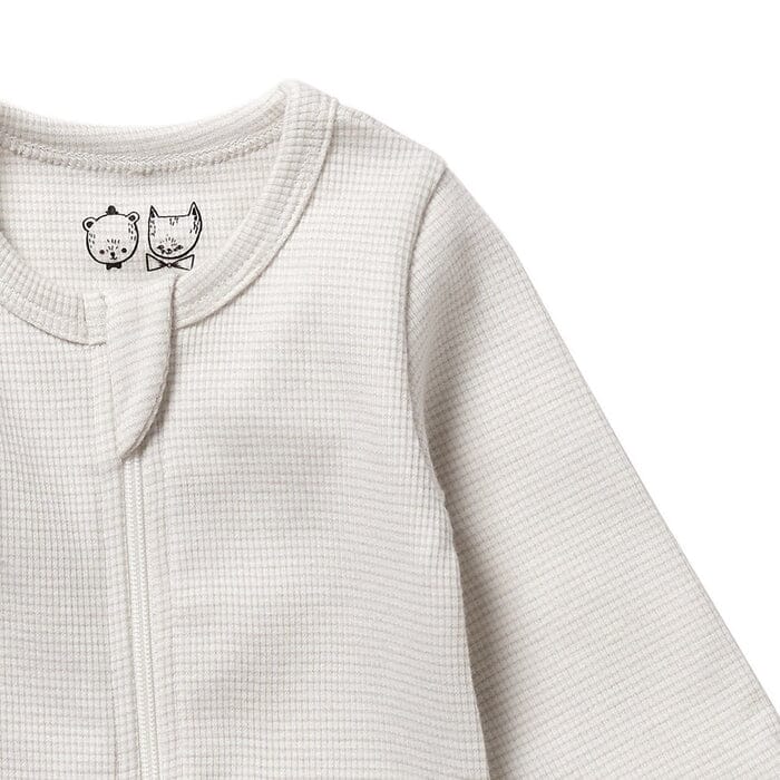 Wilson & Frenchy - Organic Stripe Zipsuit with Feet - Clay Baby Wilson & Frenchy