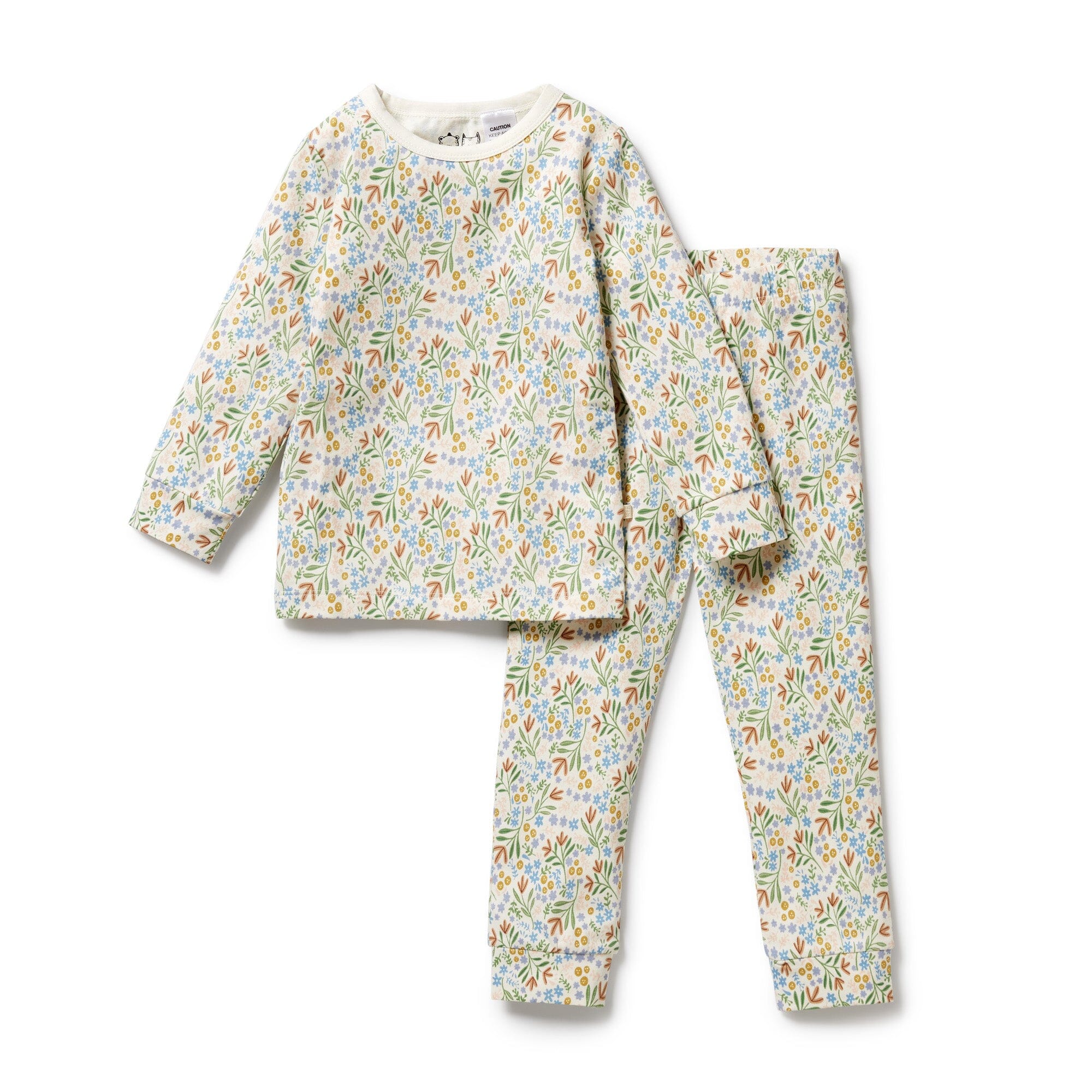 Wilson & Frenchy - Organic Long Sleeved Pyjamas - Tinker Floral Girls Wilson & Frenchy