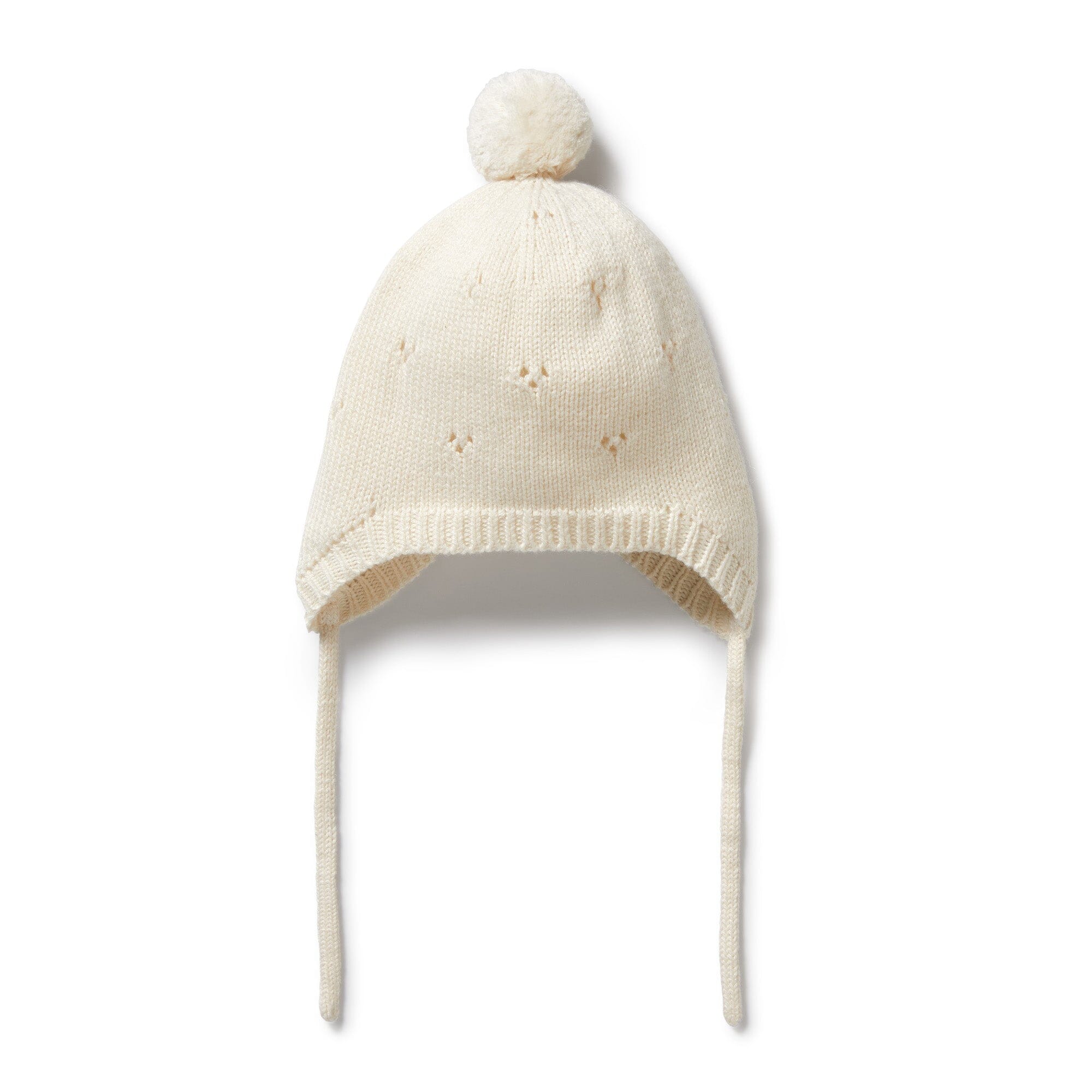 Wilson & Frenchy - Knitted Pointelle Bonnet - Ecru Baby Wilson & Frenchy