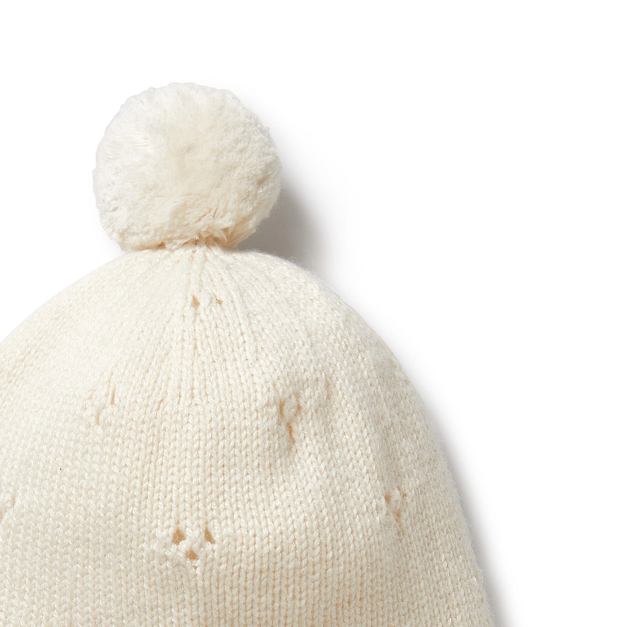 Wilson & Frenchy - Knitted Pointelle Bonnet - Ecru Baby Wilson & Frenchy