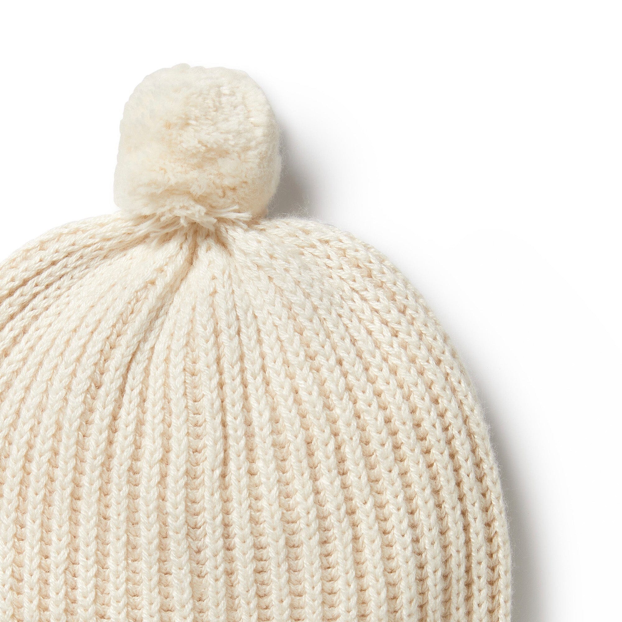 Wilson & Frenchy - Knitted Ribbed Hat - Ecru Baby Wilson & Frenchy