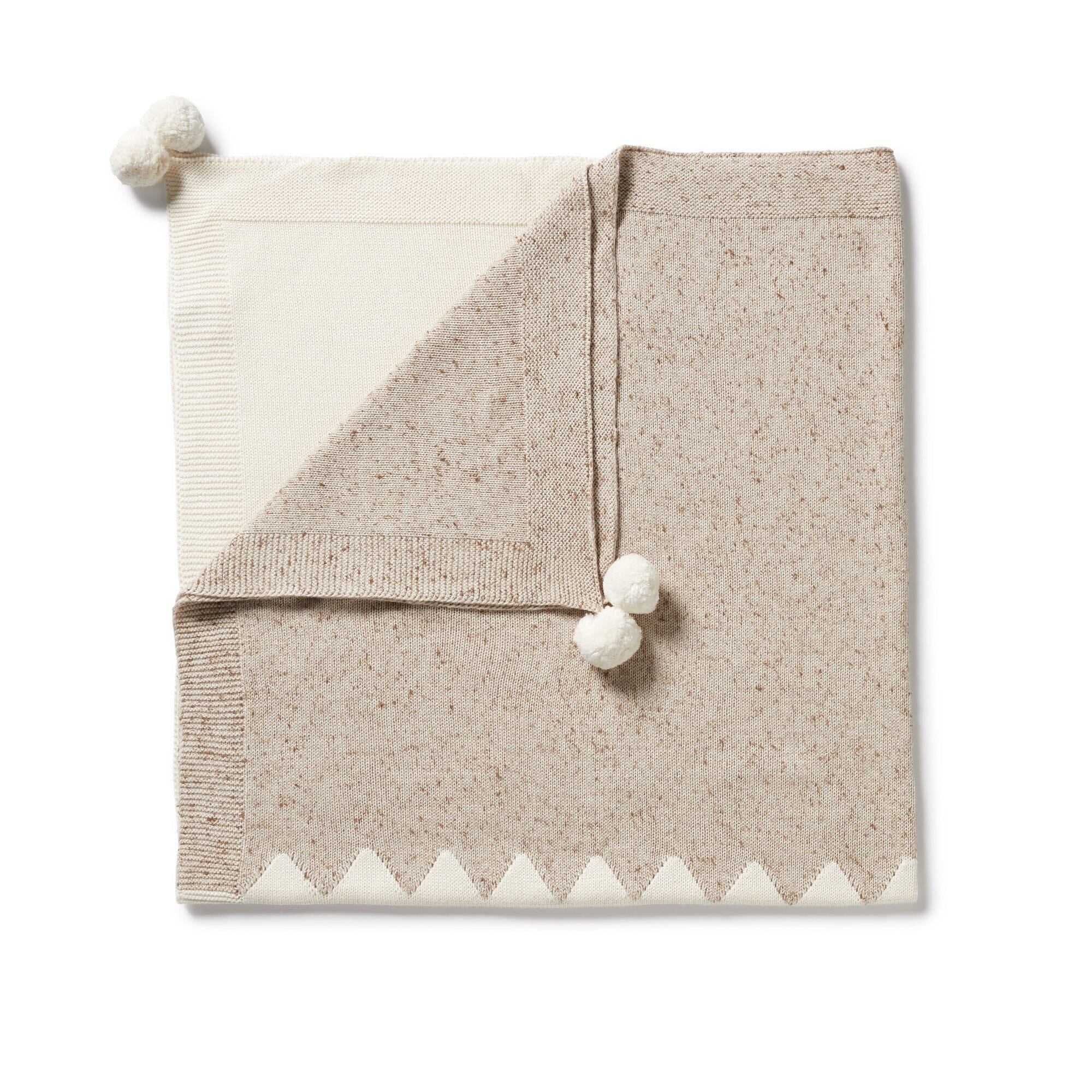 Wilson & Frenchy - Knitted Jacquard Blanket - Almond Fleck Baby Wilson & Frenchy
