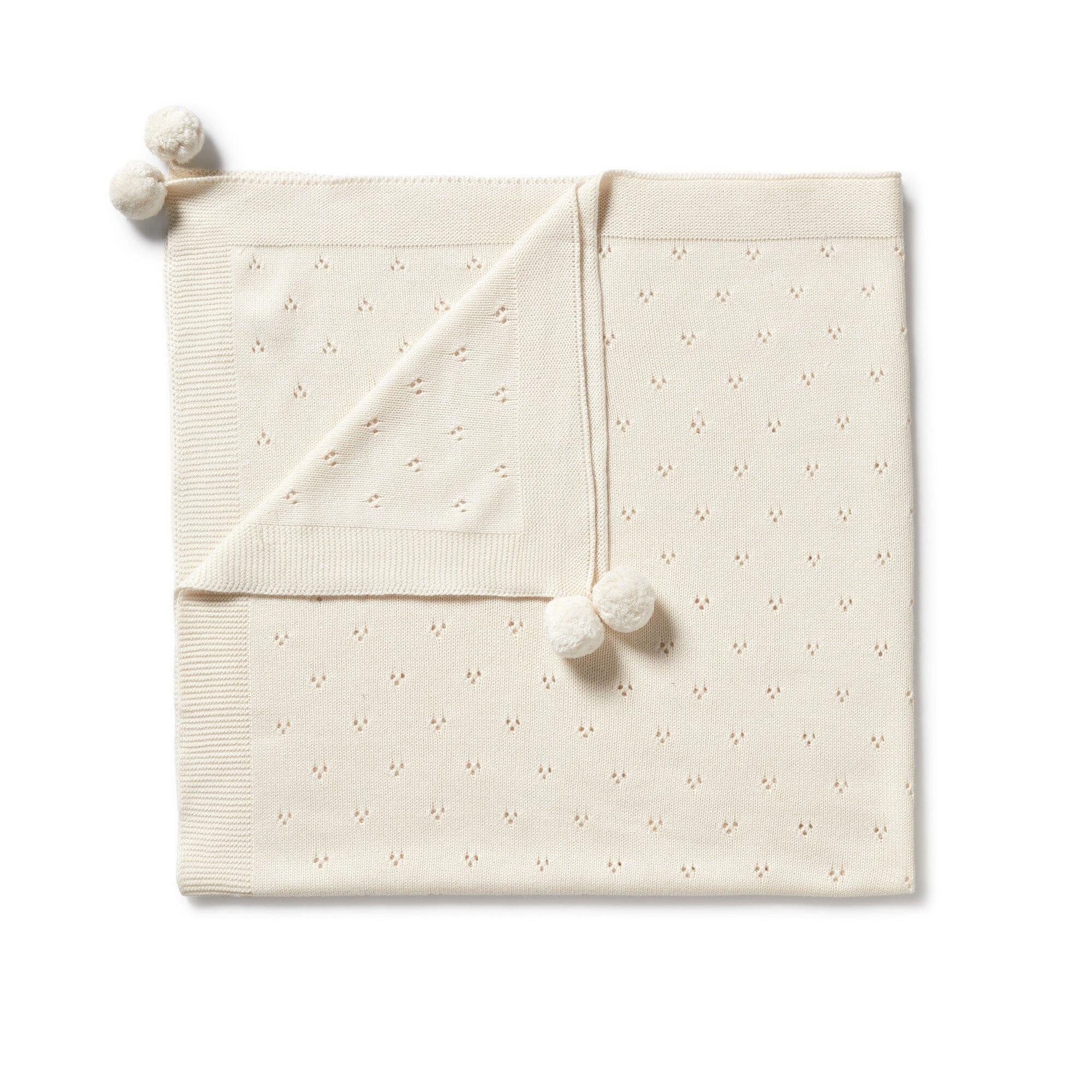 Wilson & Frenchy - Knitted Pointelle Blanket - Ecru Baby Wilson & Frenchy
