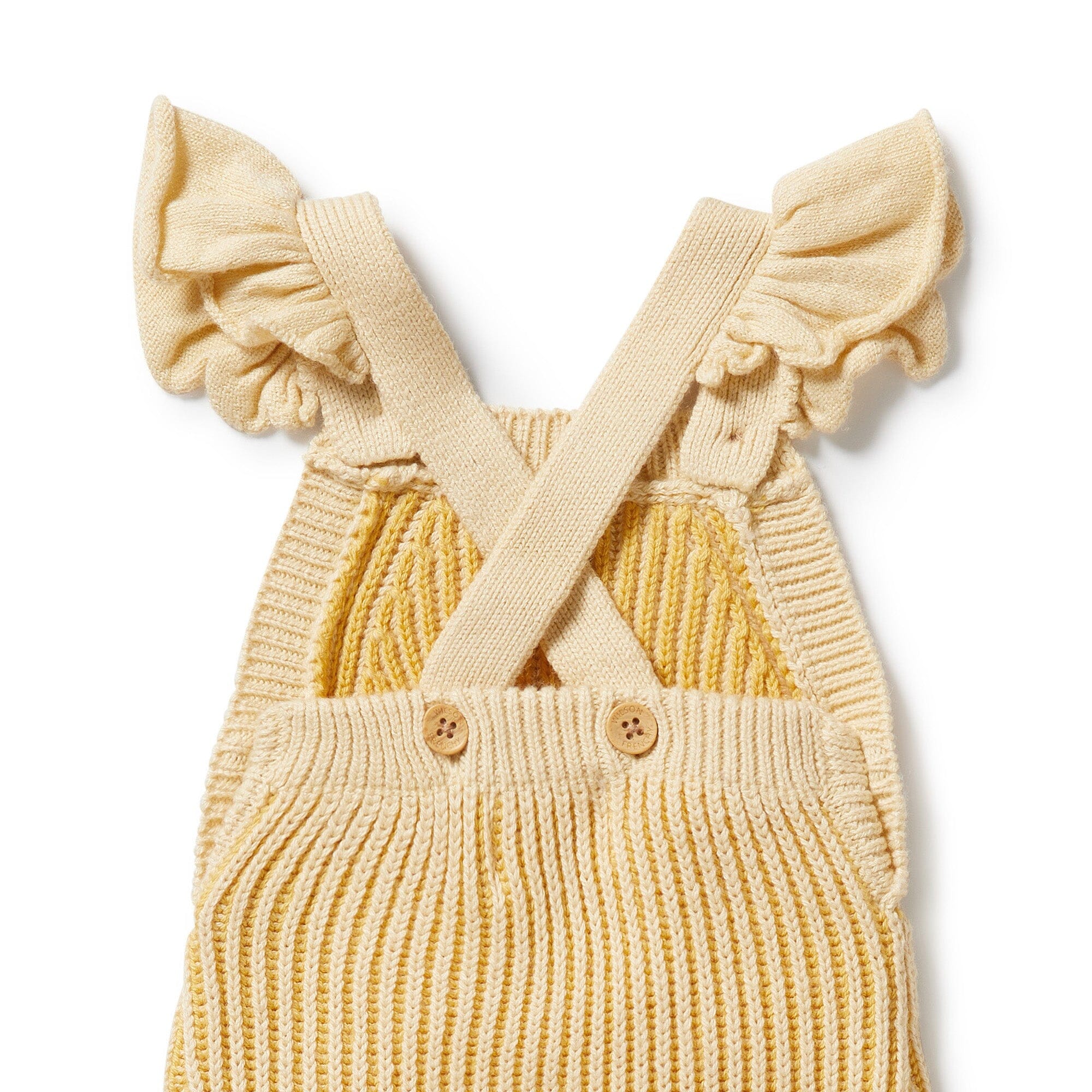 Wilson & Frenchy - Knitted Ruffle Overall - Dijon Baby Wilson & Frenchy