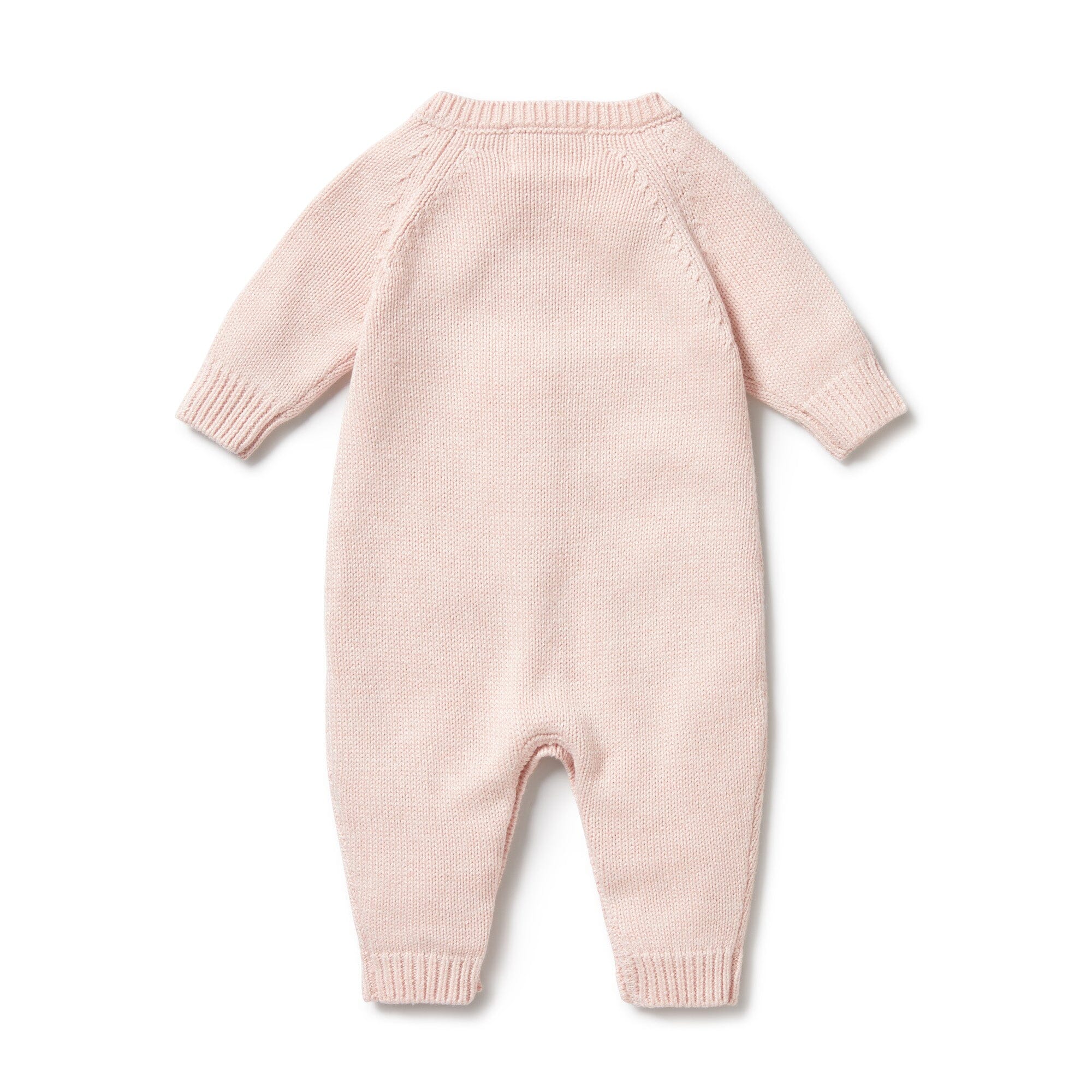 Wilson & Frenchy - Knitted Cable Growsuit - Pink Baby Wilson & Frenchy