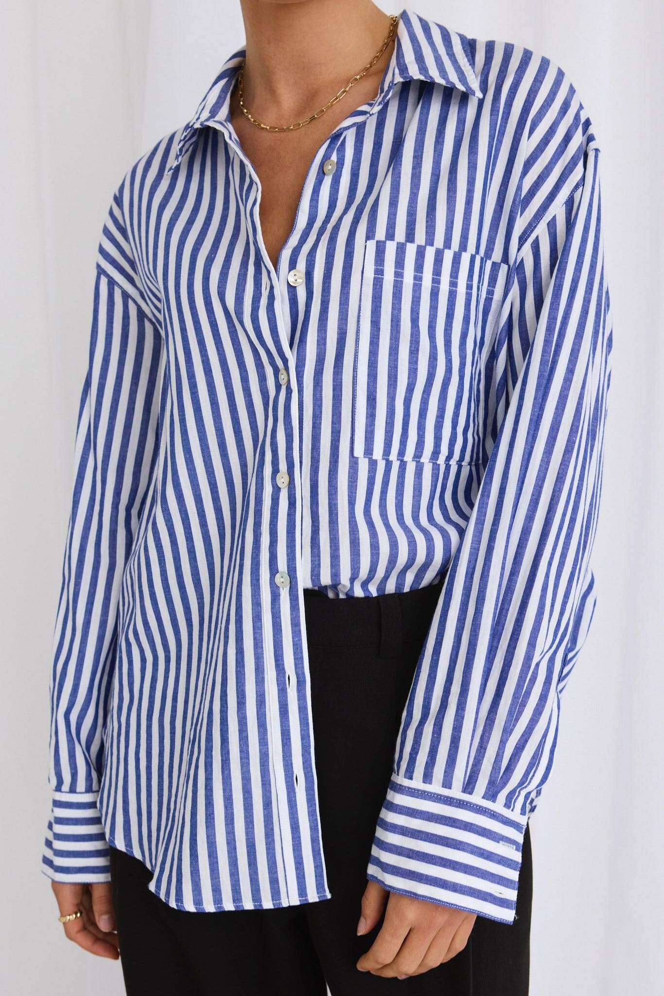 Stories Be Told - You Got This Shirt - Blue Stripe Womens Stories Be Told