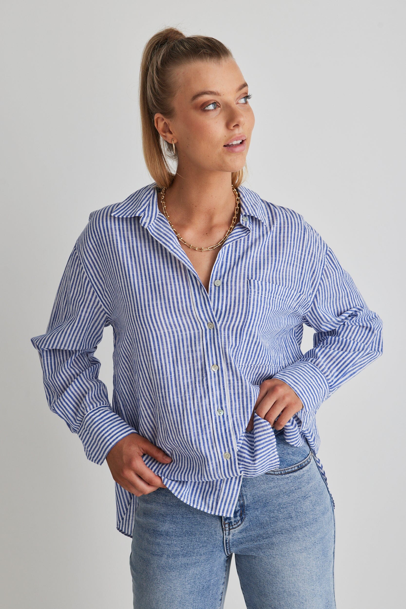 Stories Be Told - You Got This Shirt - Blue Stripe *** PRE ORDER / DUE APPROX 23FEB *** Womens Stories Be Told