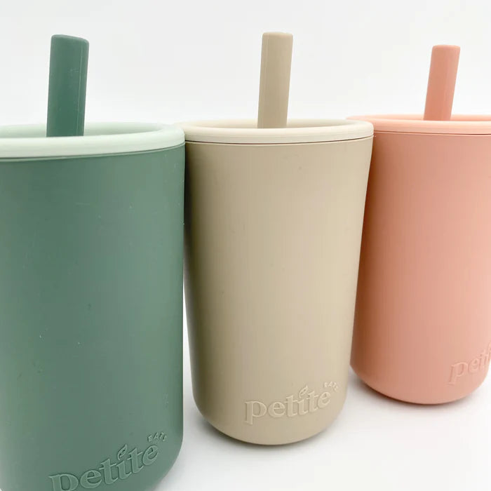 Petite Eats - Large Smoothie Cups - Sandstone/Overcast Meal Time Petite Eats