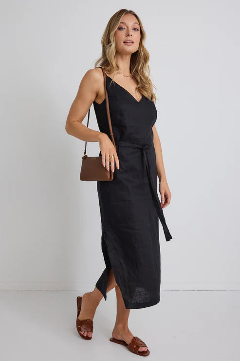 RE:UNION - Lulu Midi Dress - Black Womens RE:UNION