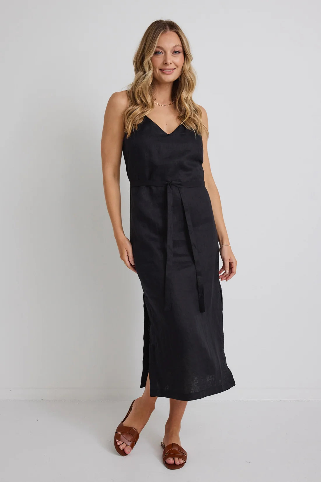 RE:UNION - Lulu Midi Dress - Black Womens RE:UNION