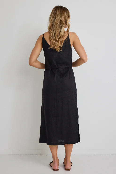 RE:UNION - Lulu Midi Dress - Black Womens RE:UNION