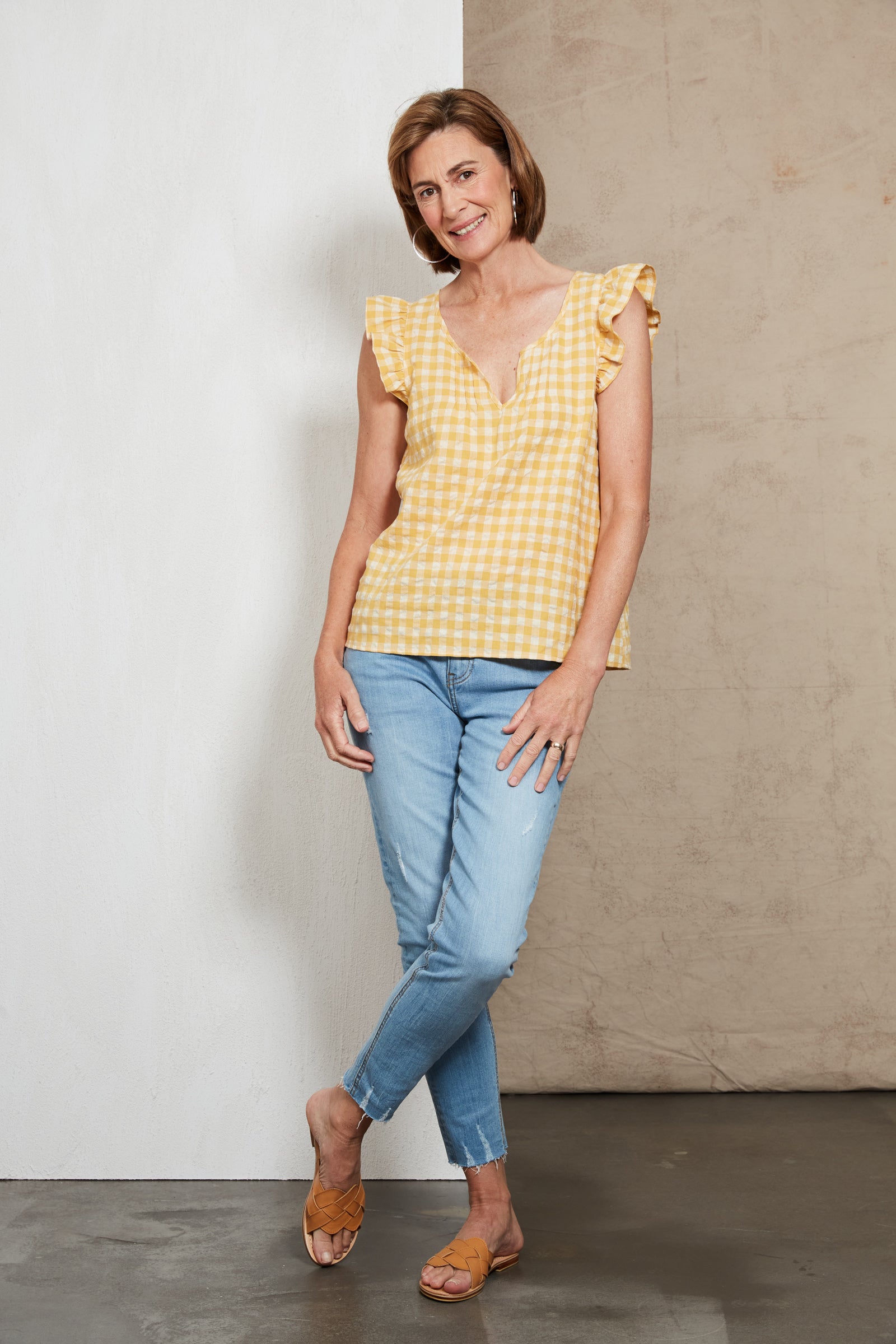 eb&ive - Mimosa Frill Top - Honeycomb Womens eb&ive