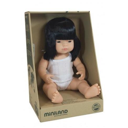 Miniland - Anatomically Correct Baby Doll - Asian Girl 38cm Toys Miniland Educational