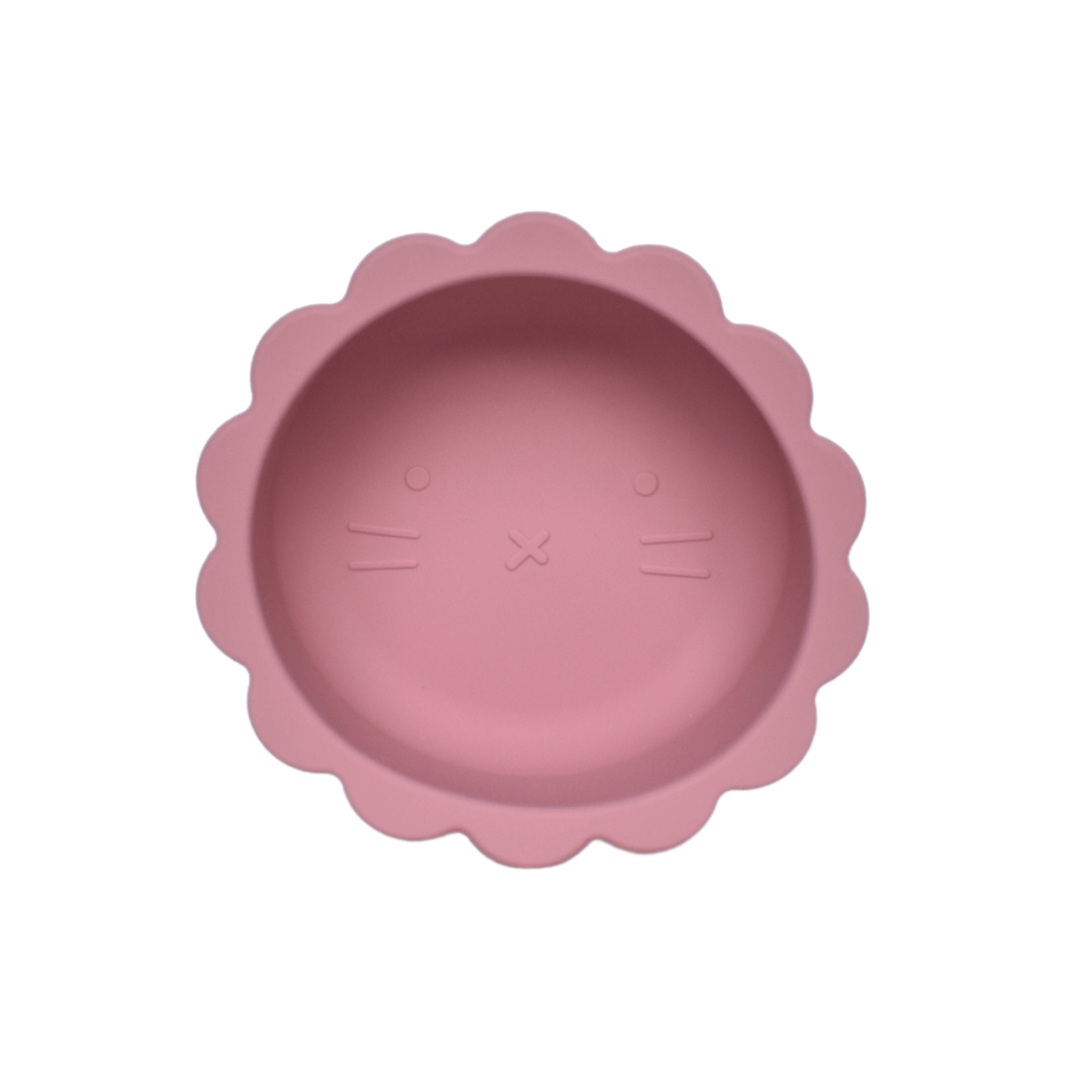 Petite Eats - Silicone Baby Lion Bowl - Dusky Rose Meal Time Petite Eats