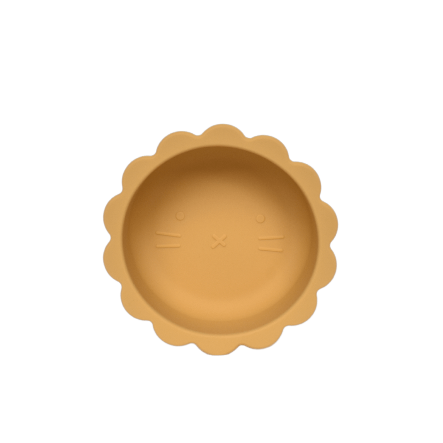 Petite Eats - Silicone Baby Lion Bowl - Mustard Meal Time Petite Eats