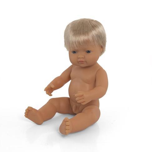 Miniland - Anatomically Correct Baby Doll - Caucasian Boy 38cm Toys Miniland Educational