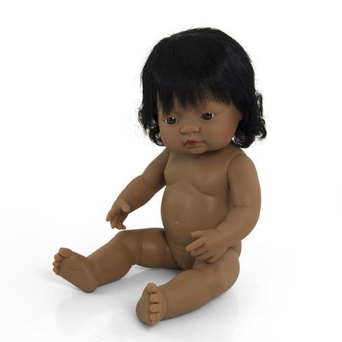 Miniland - Anatomically Correct Baby Doll - Hispanic Girl 38cm Toys Miniland Educational