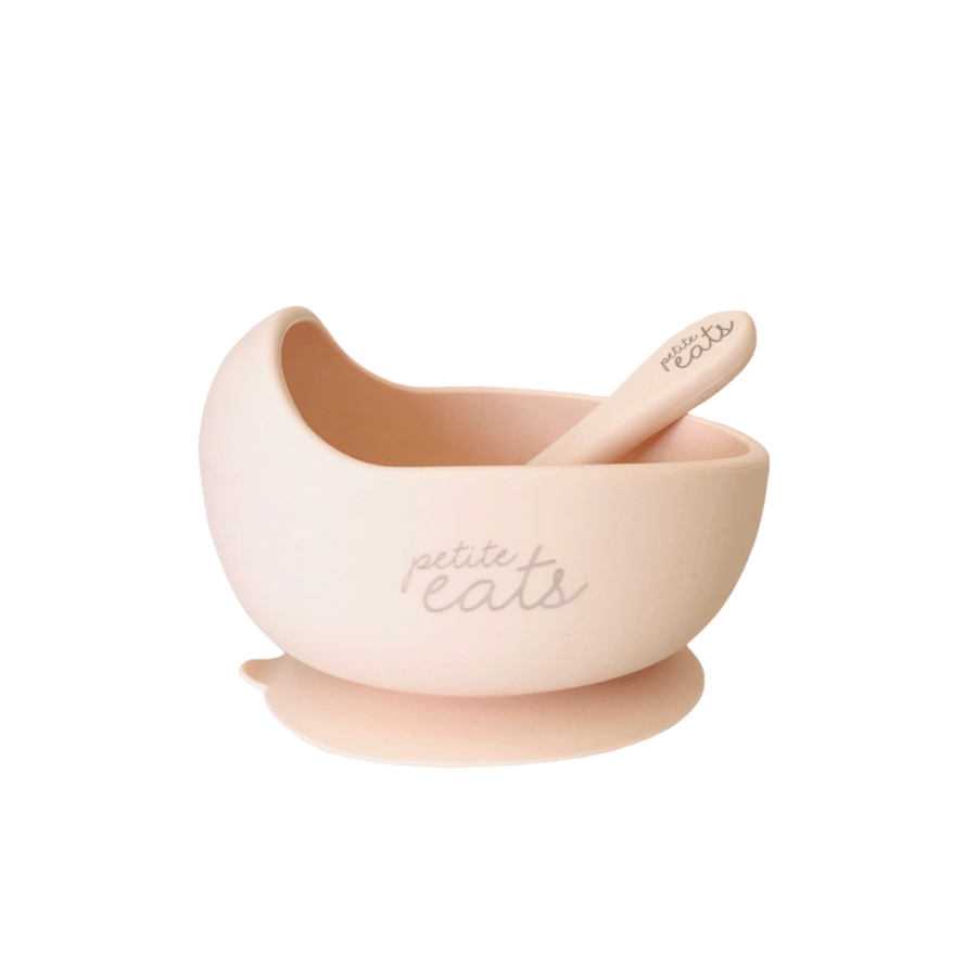 Petite Eats - Suction Bowl and Spoon - Blush General Petite Eats