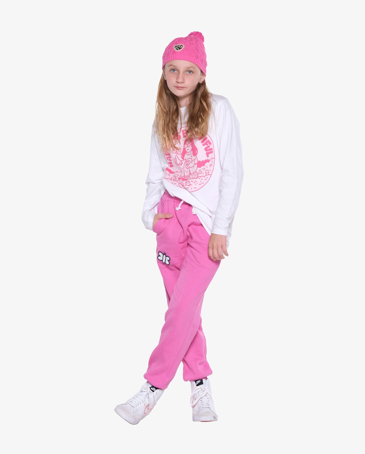 The Girl Club - Bubblegum Pink Fleece Joggers - Bubblegum Girls The Girl Club