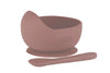 Petite Eats - Suction Bowl and Spoon - Dusky Rose General Petite Eats