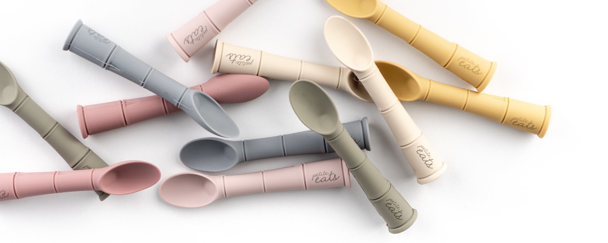 Petite Eats - Silicone Spoon Twin Set - Pewter General Petite Eats