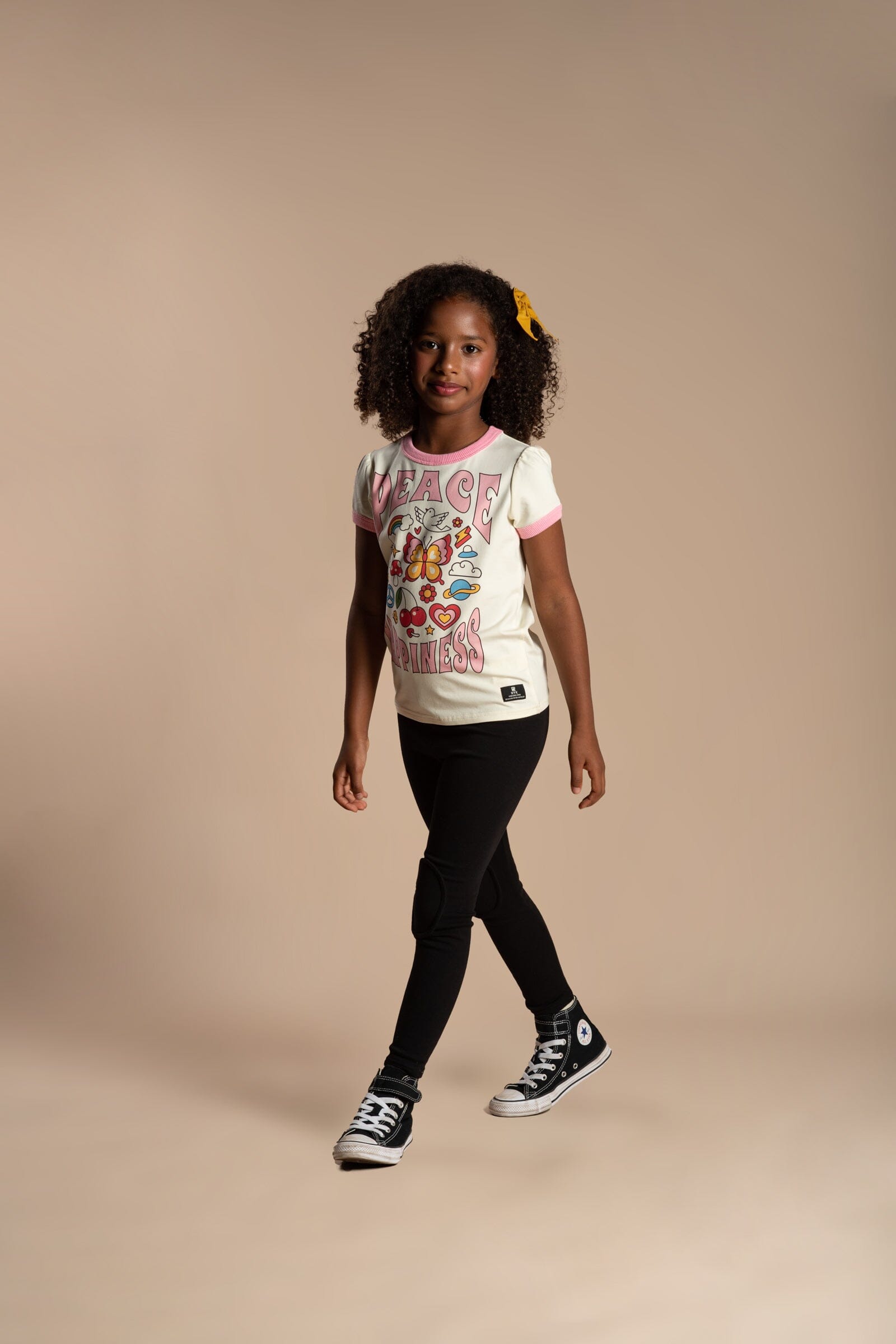 Rock Your Kid - BLACK KNEE PATCH TIGHTS - Black *** PRE ORDER / DUE EARLY APRIL *** Girls Rock Your Baby