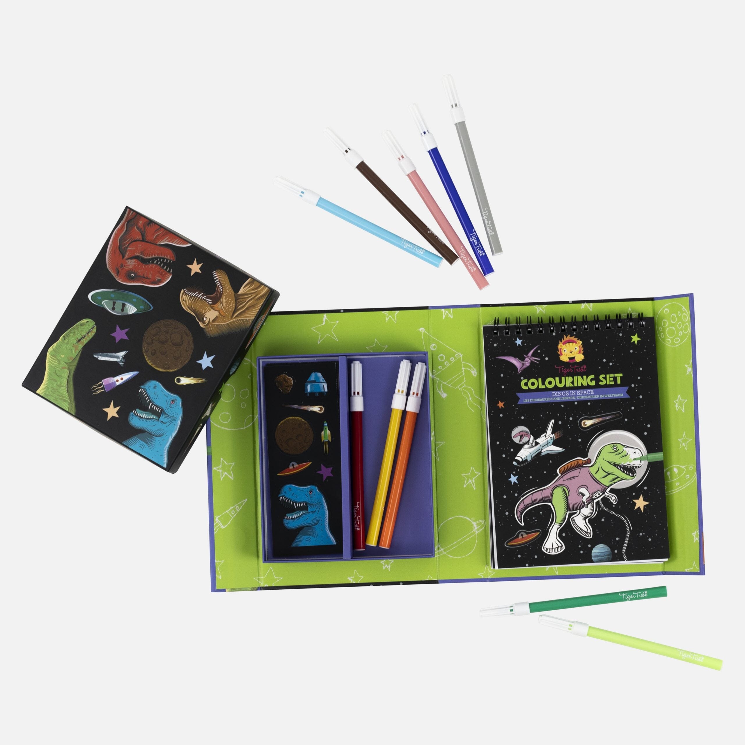 Tiger Tribe - Colouring Set - Dinos In Space CUTENESS Tiger Tribe