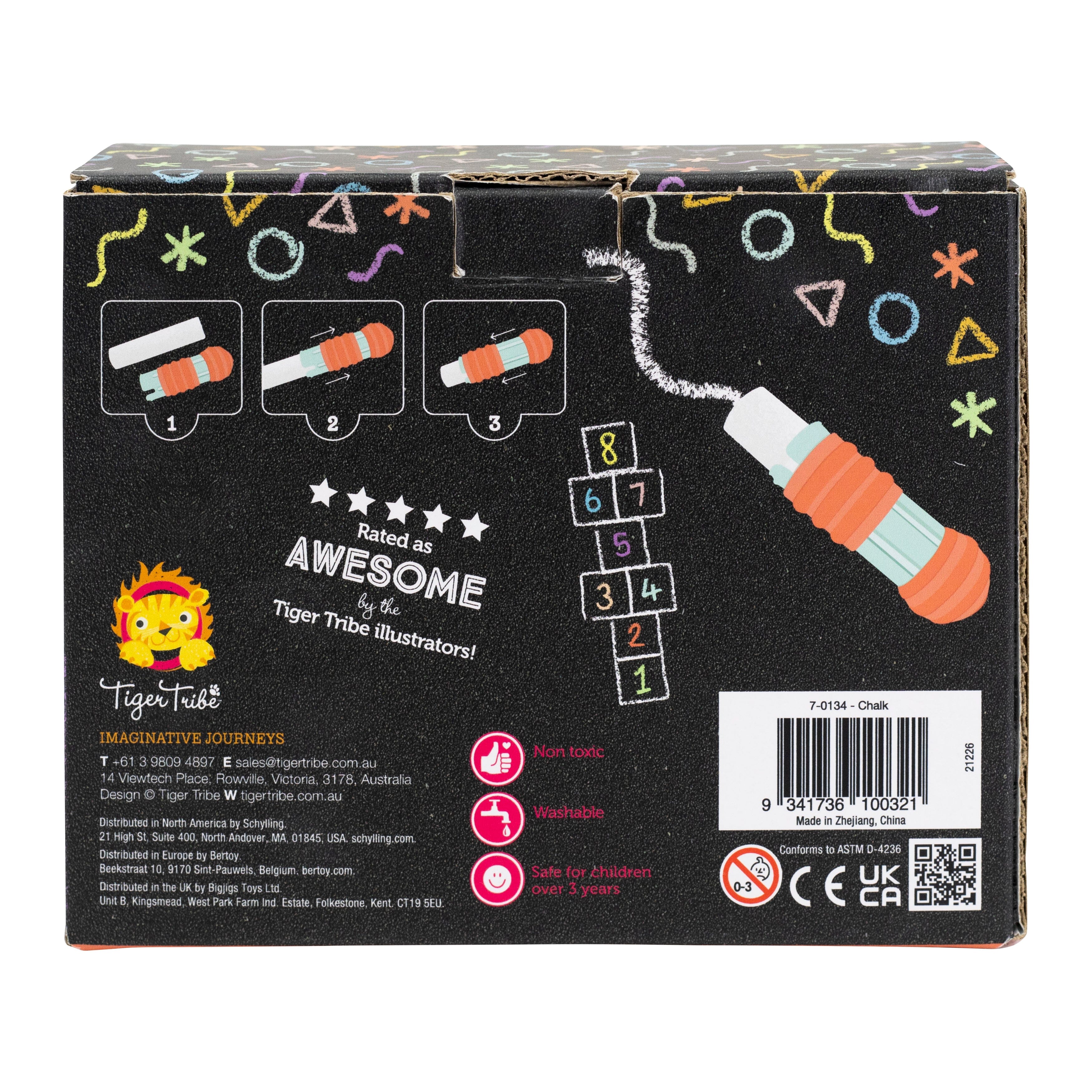 Tiger Tribe - Coloured Chalk - 10 pieces CUTENESS Tiger Tribe