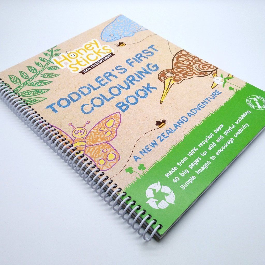 Toddler's First Colouring Book - A New Zealand Adventure Books Honeysticks