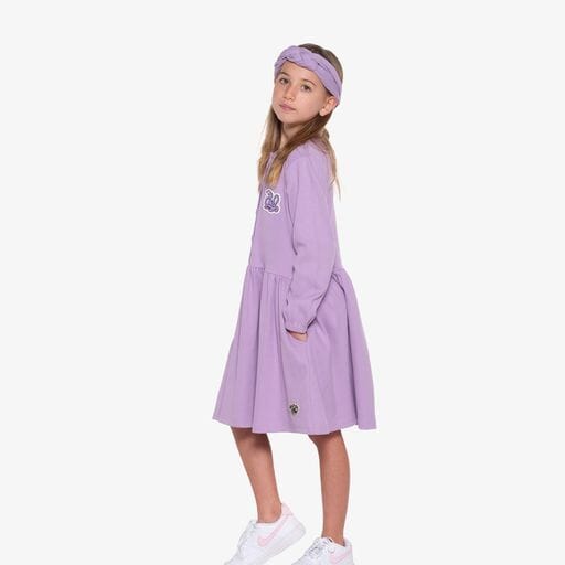 The Girl Club - Wavy Snake Button Front Dress - Lilac Girls The Girl Club