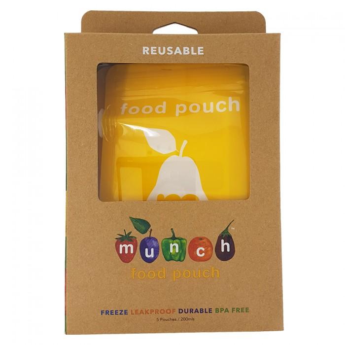 Munch - Reusable Food Pouch (5 pk) Meal Time Munch